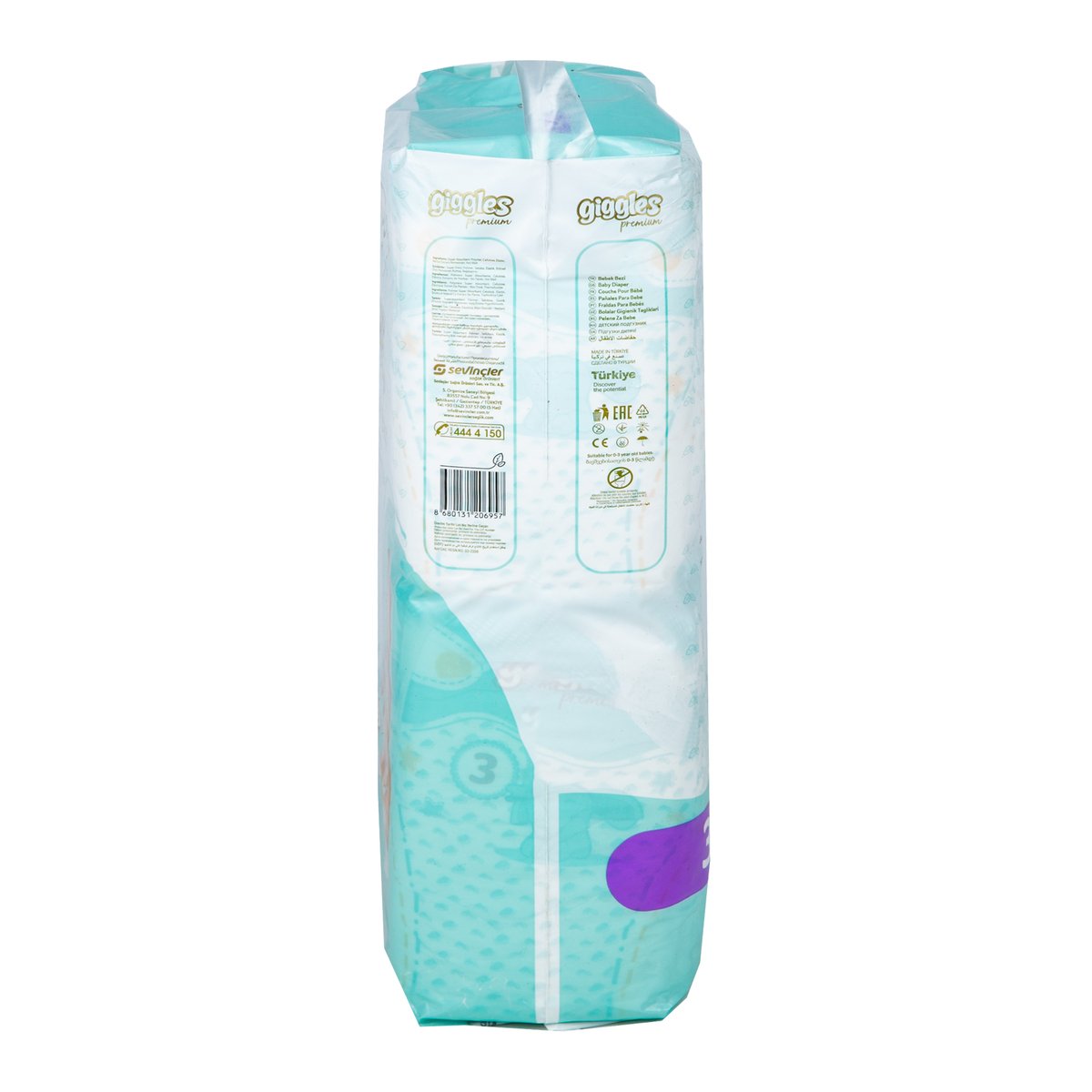 Giggles Premium Baby Diaper Midi Size 3 4-9 kg 62 pcs