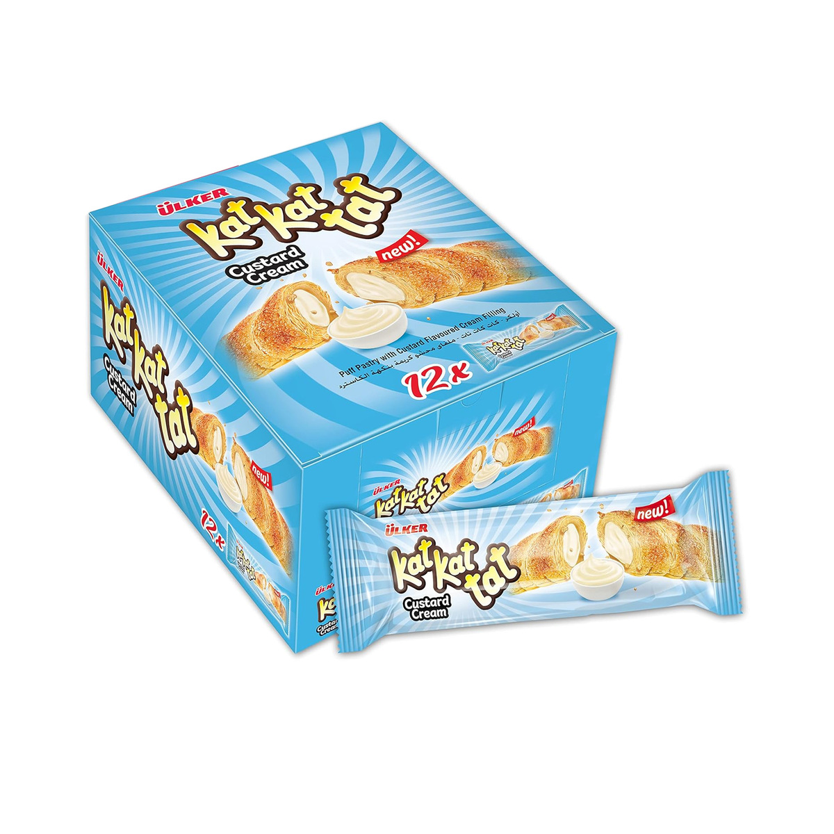 Ulker Kat Kat Tat Custard Cream 12 x 24 g