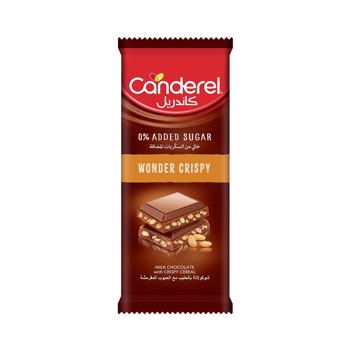 Canderel 0% Added Sugar Wonder Crispy Milk Chocolate 100 g