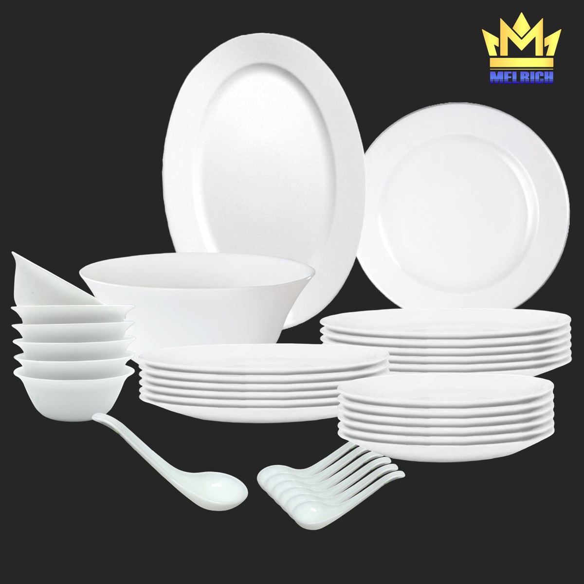 Melrich Opal Dinner Set, 33pcs MROP-33