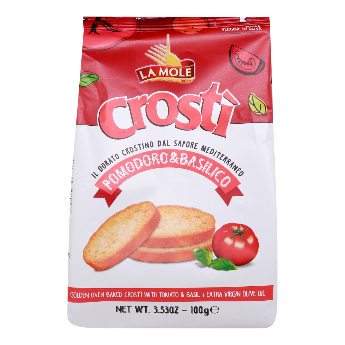 La Mole Crosti Rusk Tomato & Basil 100 g