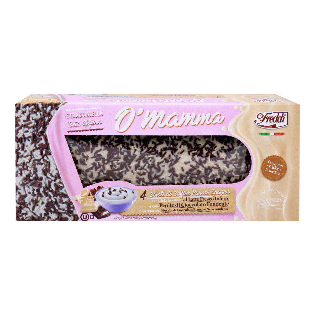 Freddi O’Mamma Soft Cake Milk Filling with Chocolate Bits, 300 g