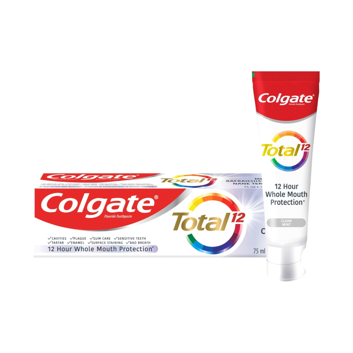 Colgate Total 12 Clean Mint Toothpaste 2 x 75 ml