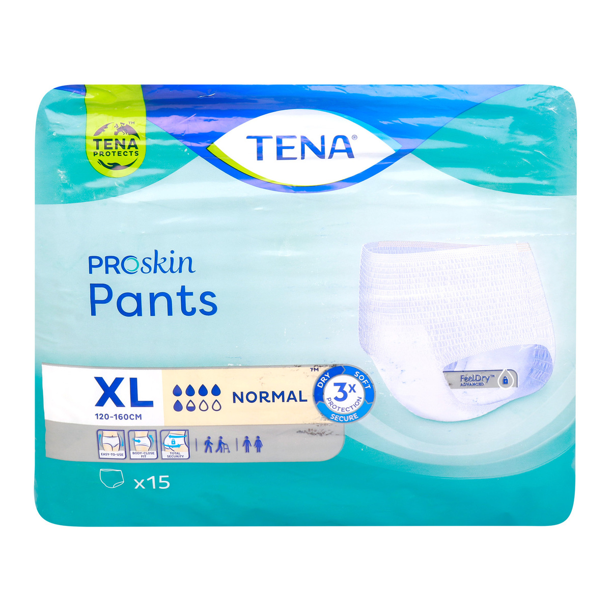 Tena Adult Diaper Pants Normal Size Extra Large 120-160cm 15 pcs