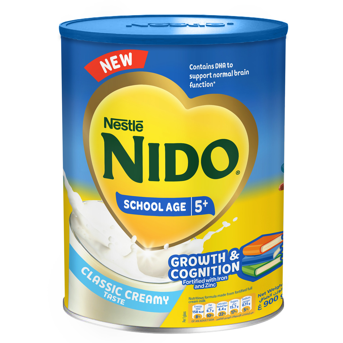 Nestle Nido School Age 5+ Classic Creamy Flavor Growth & Cognition 900 g