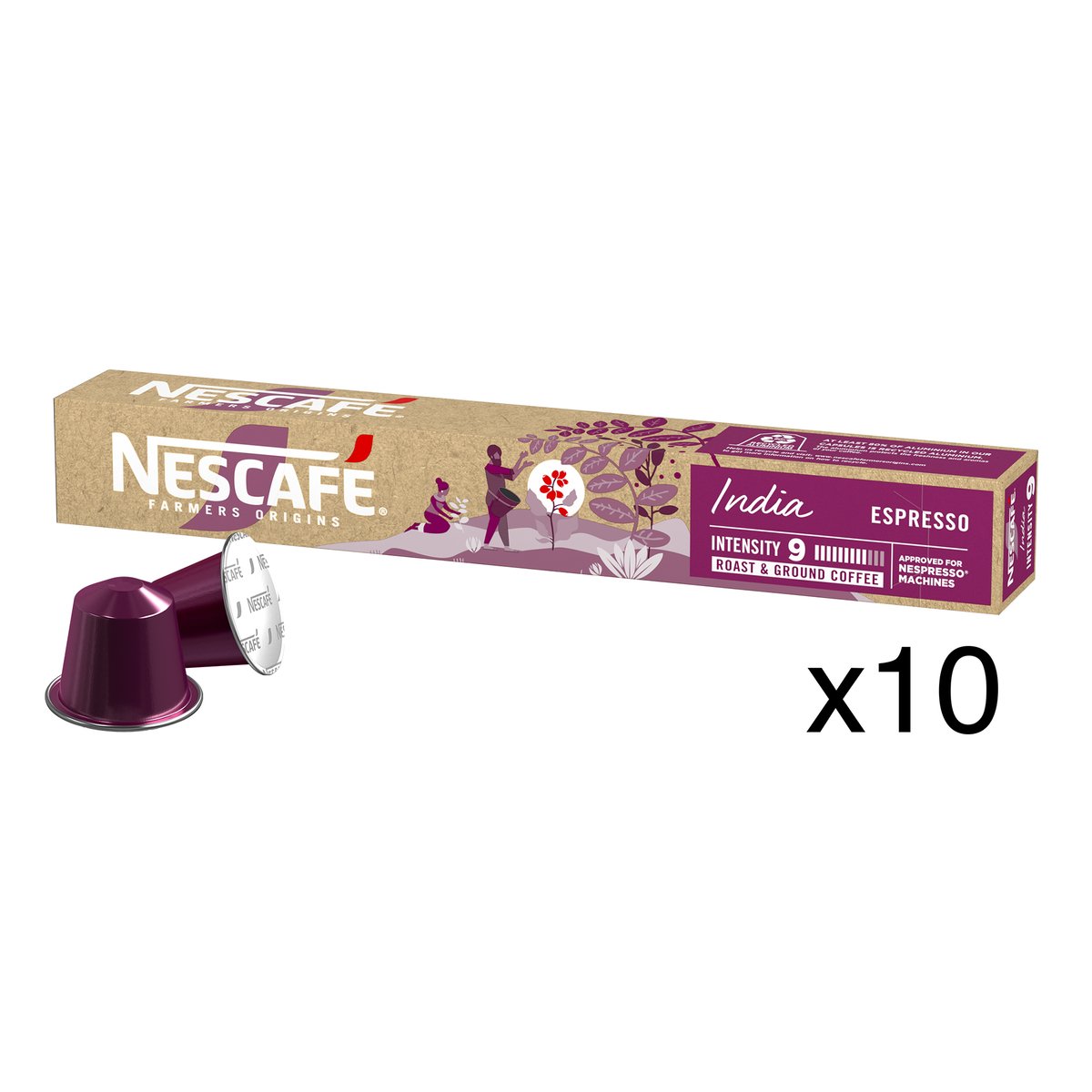 Nescafe Farmers Origins India Espresso Intensity 9 Coffee Capsules 44 g