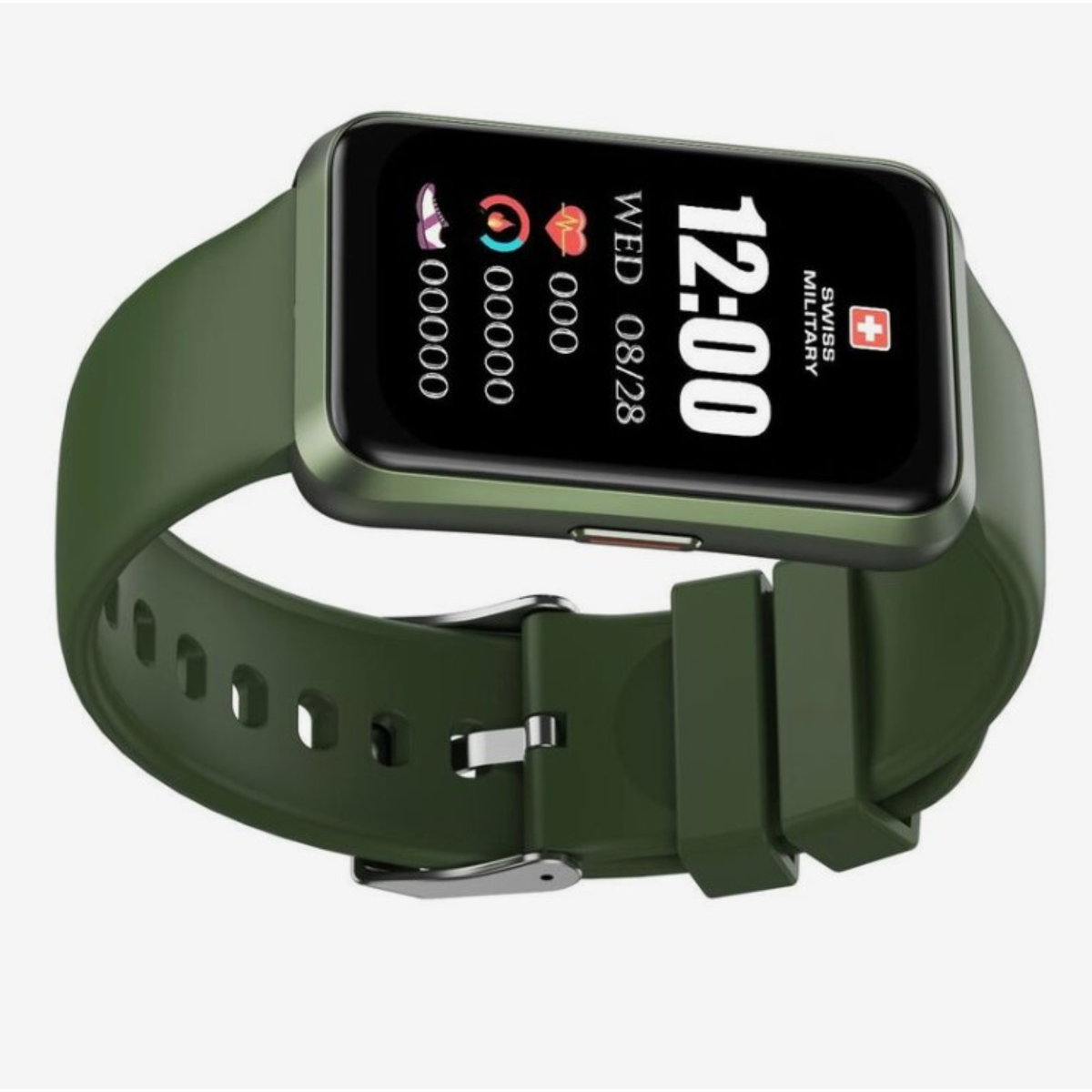 Swiss Military Smart Band Rhine2 Green Frame-Green Silicon Strap