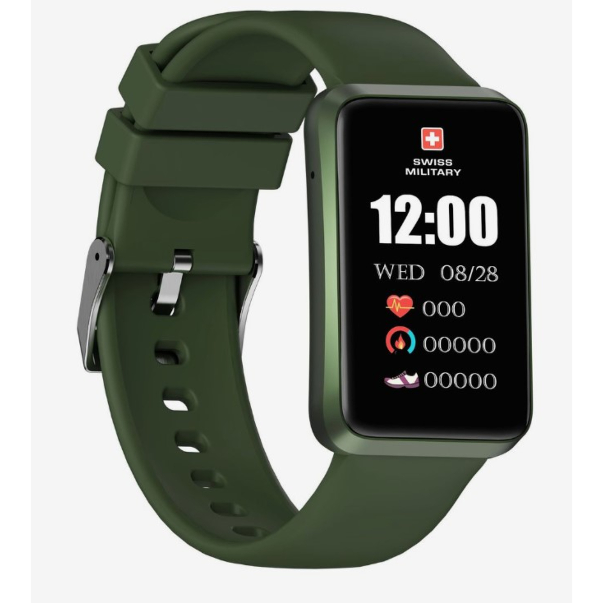 Swiss Military Smart Band Rhine2 Green Frame-Green Silicon Strap