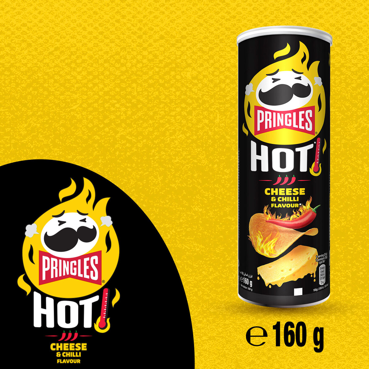 Pringles Hot Cheese & Chilli Flavour Potato Chips 160 g