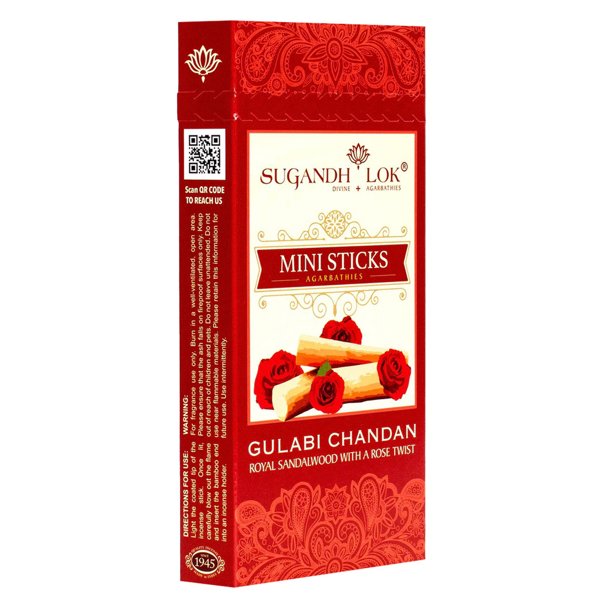 Sugandh Lok Gulabi Chandan Mini Sticks Agarbathies 50 g