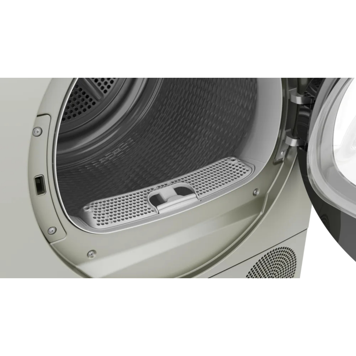 Bosch Series 4 Front Load Heat Pump Tumble Dryer, 9 kg, Silver Inox, WQG2410XGC