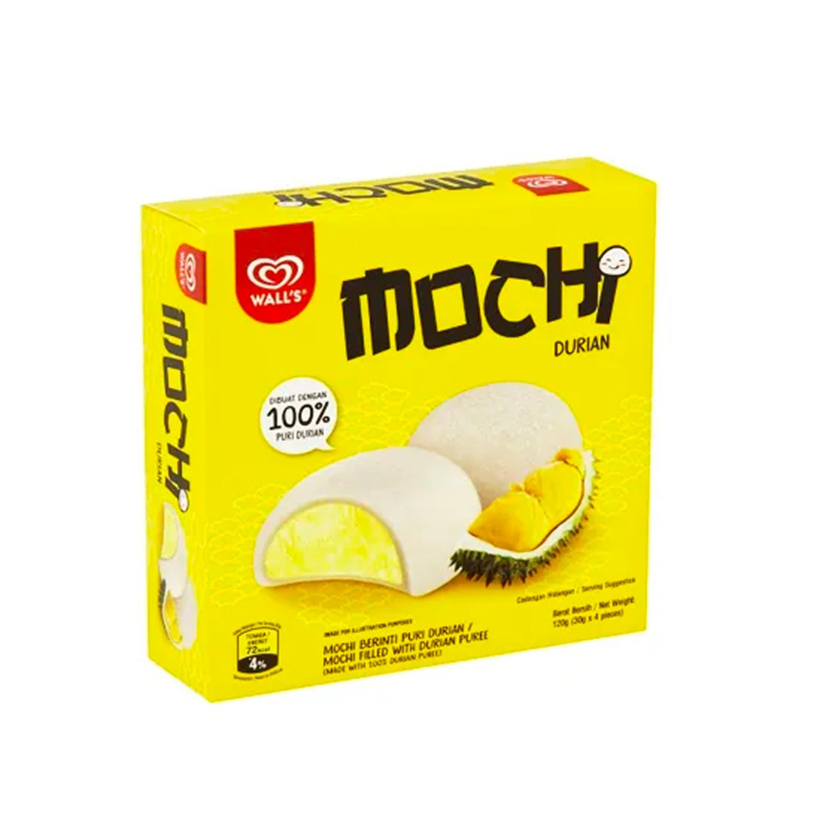 Walls Mochi Durian Icecrem MultiPack 120g