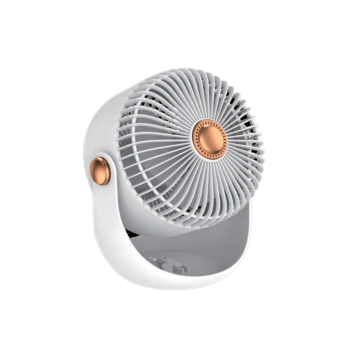 Ikon Rechargable Mini Desk Fan, 5W, White, IK-MFC55