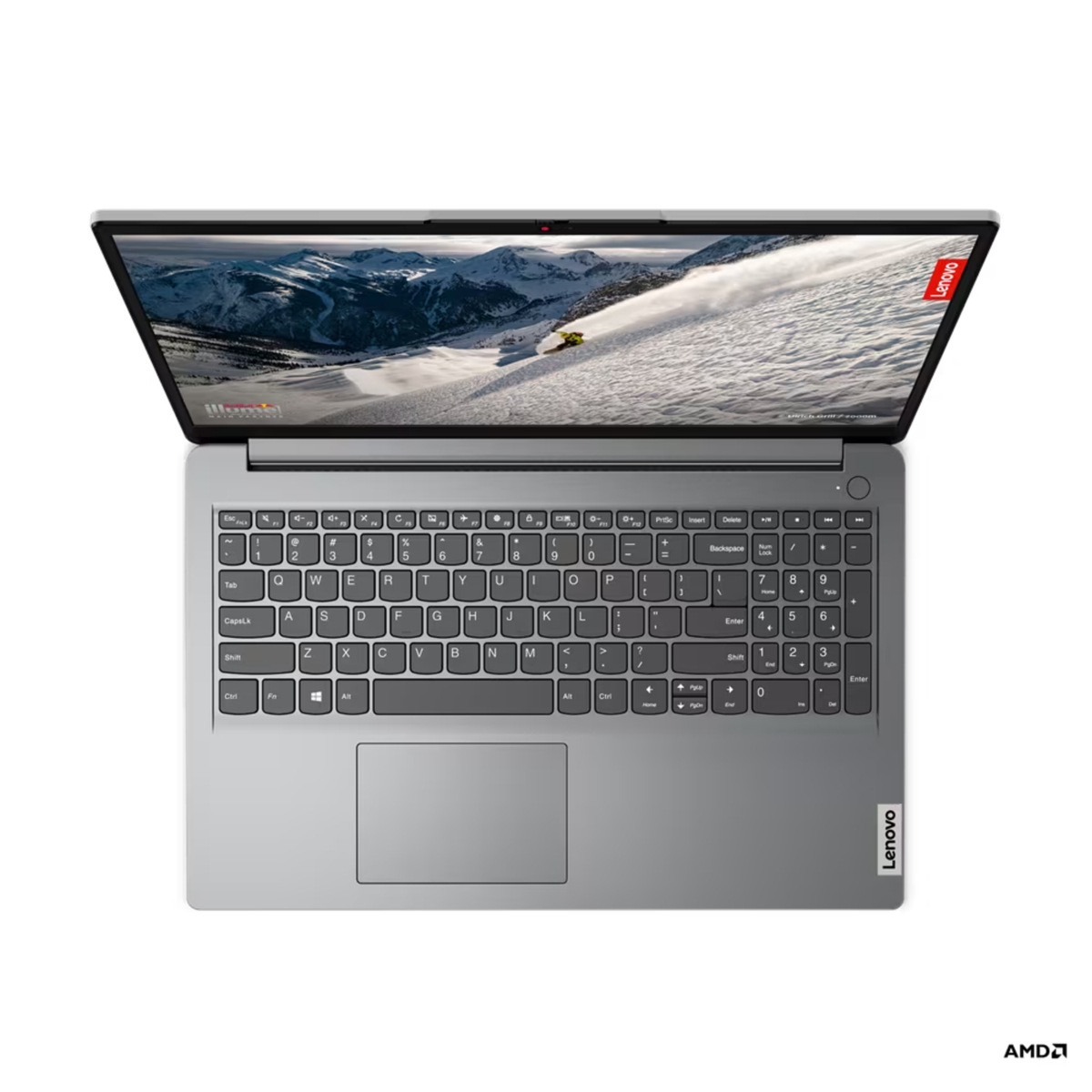 Lenovo Ideapad 1 15.6" Laptop, FHD Display, AMD Ryzen 5-7520U Processor, 16 GB RAM, 512 GB SSD, Windows 11 Home, Grey, 82VG00PNAX