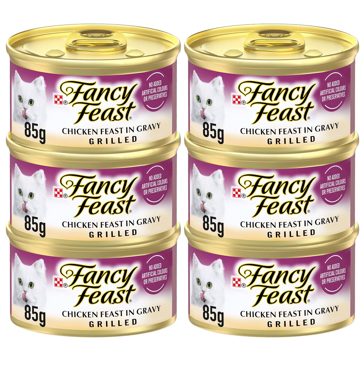 Purina Fancy Feast Grilled Chicken Feast In Gravy Cat Food 6 x 85 g