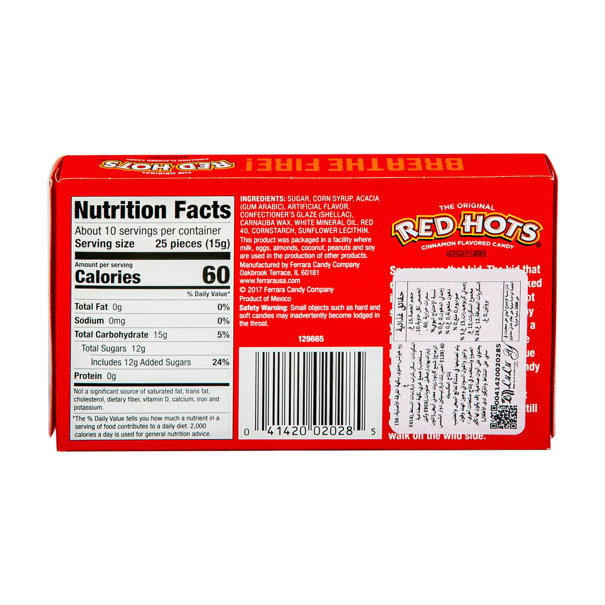 Red Hots Cinnamon Flavored Candy 156 g