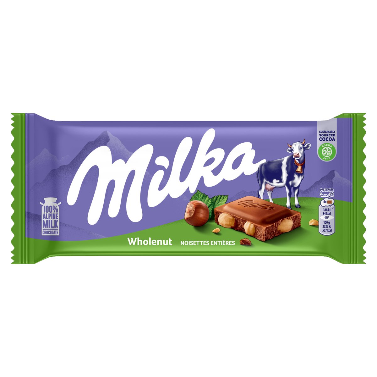 Milka Chocolate with Whole Hazelnuts 90 g