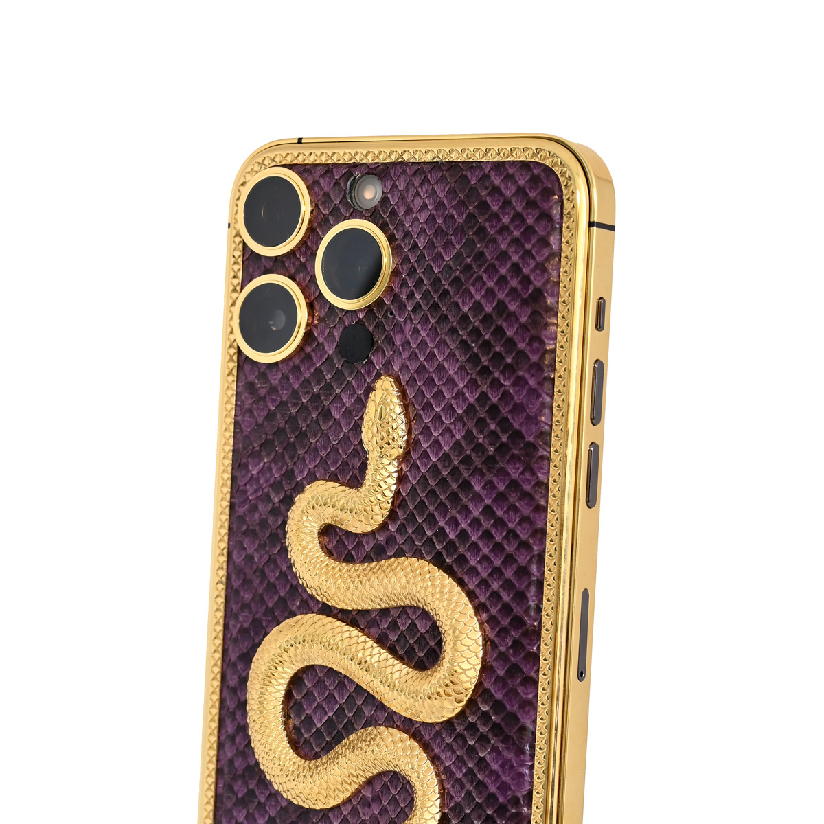 Caviar Luxury 24k Gold Customized Iphone 14 Pro 512 Gb Leather Exotic Snake Edition