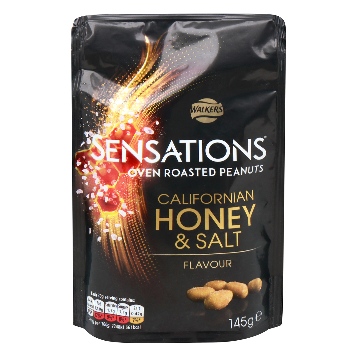 Walkers Sensations Californian Honey and Salt Oven Roasted Peanuts 150 g