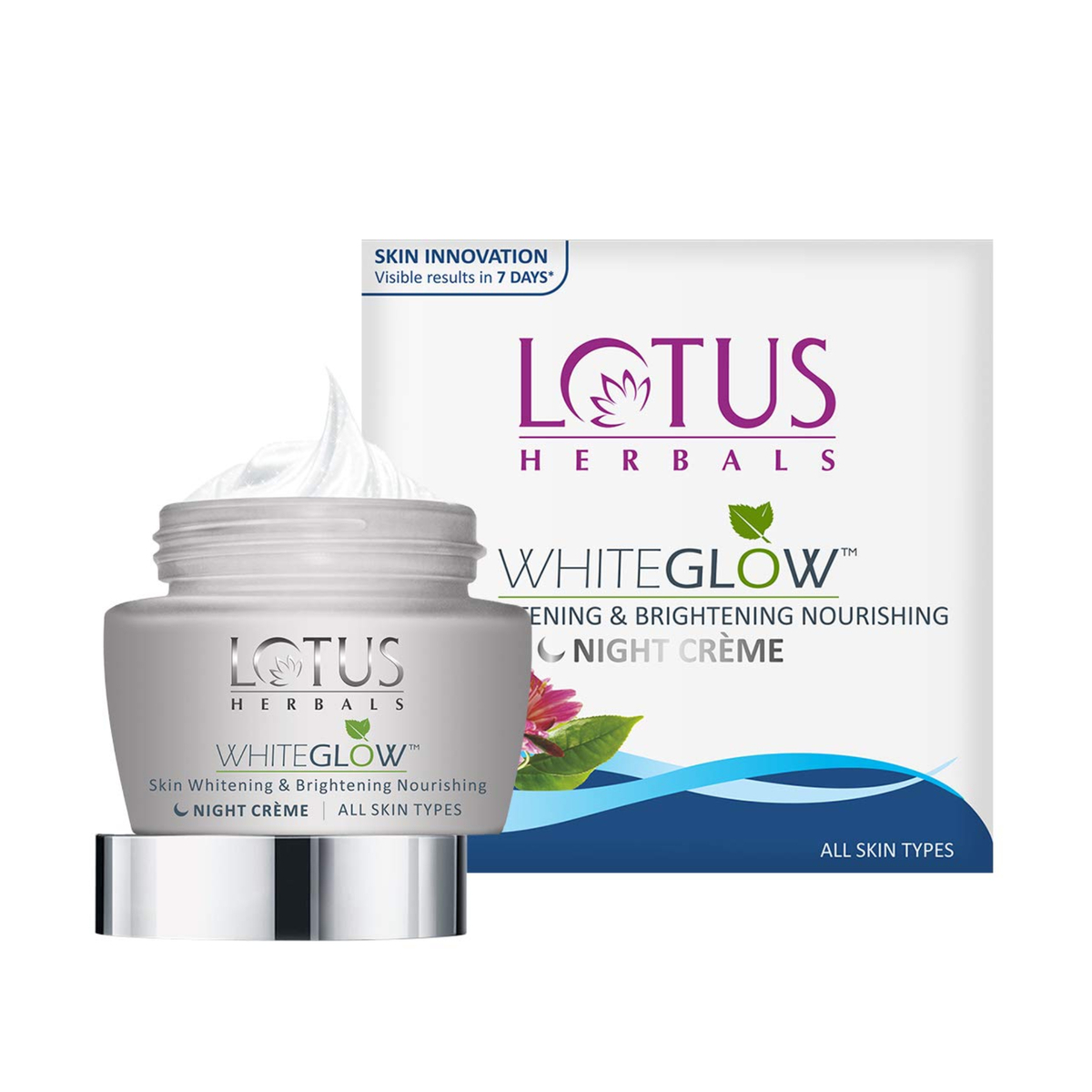 Lotus Herbals White Glow  Skin Whitening & Brightening Nourishing Night Creme 60 g