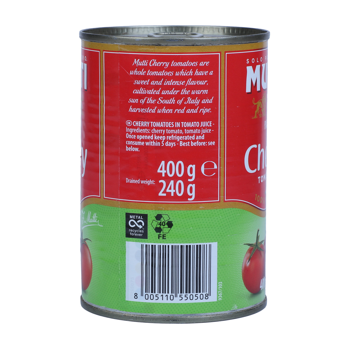 Mutti Cherry Tomatoes in Tomato Juice 400 g