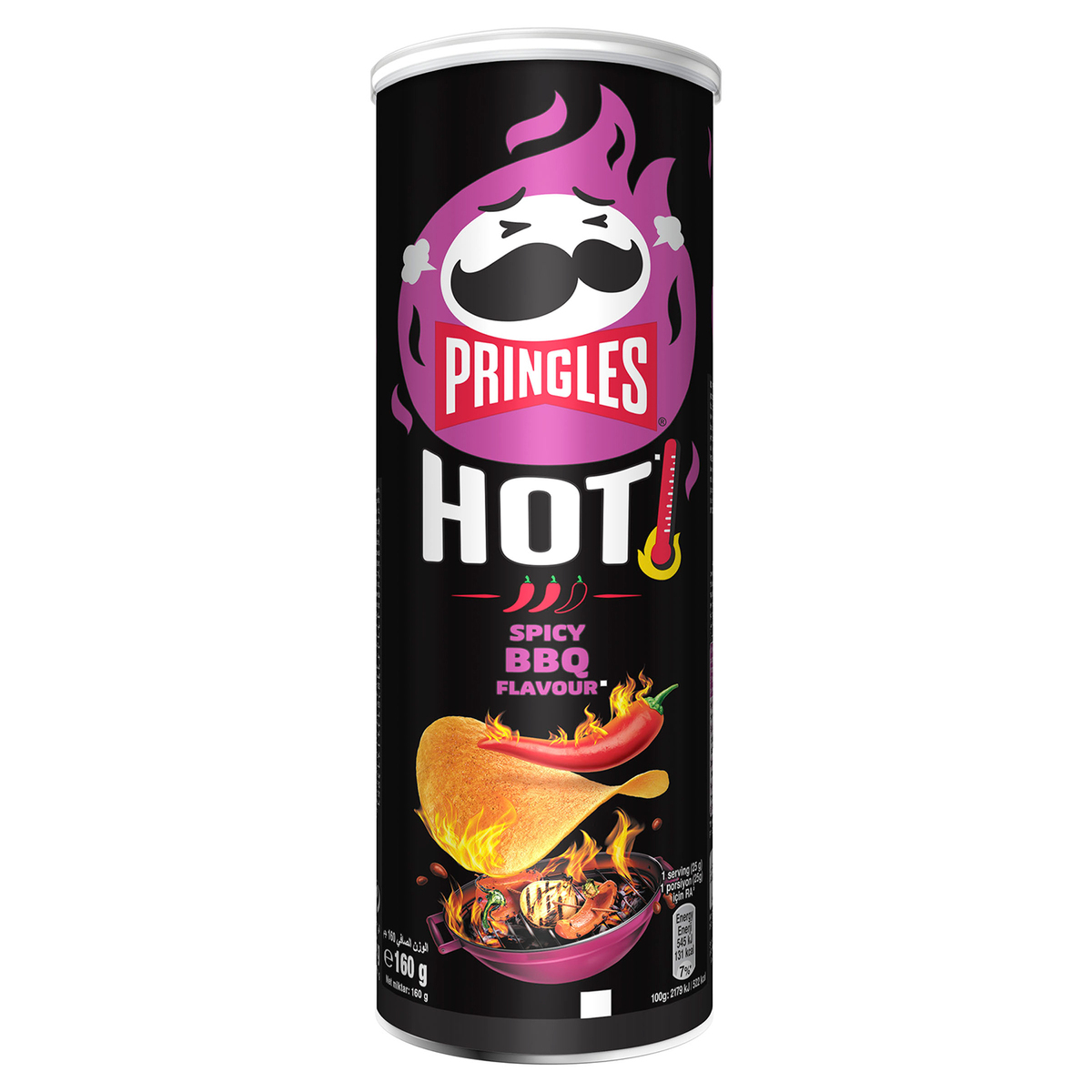 Pringles Hot Spicy BBQ Flavour Potato Chips 160 g