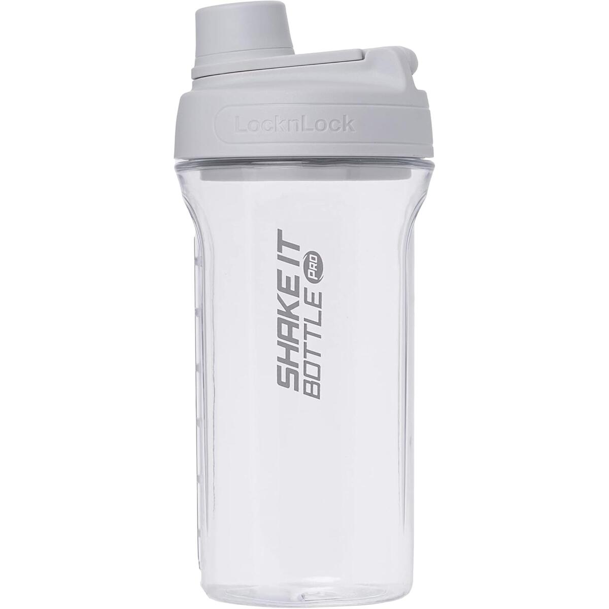 Lock & Lock Shake It Bottle / Gym Shaker Bottle 850ml Light Gray ABF944L