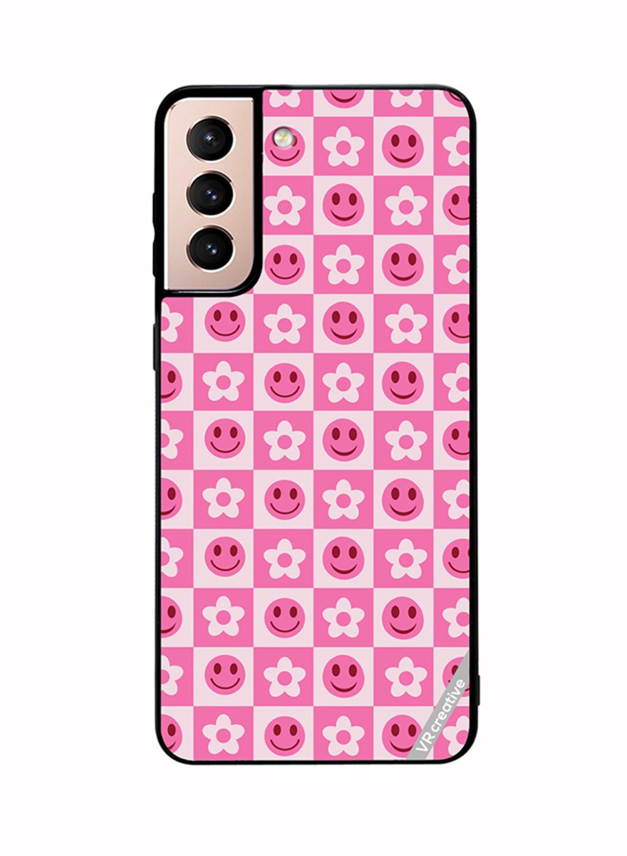 Samsung Galaxy S21 Plus Premium Phone Case Pink Checkerboard