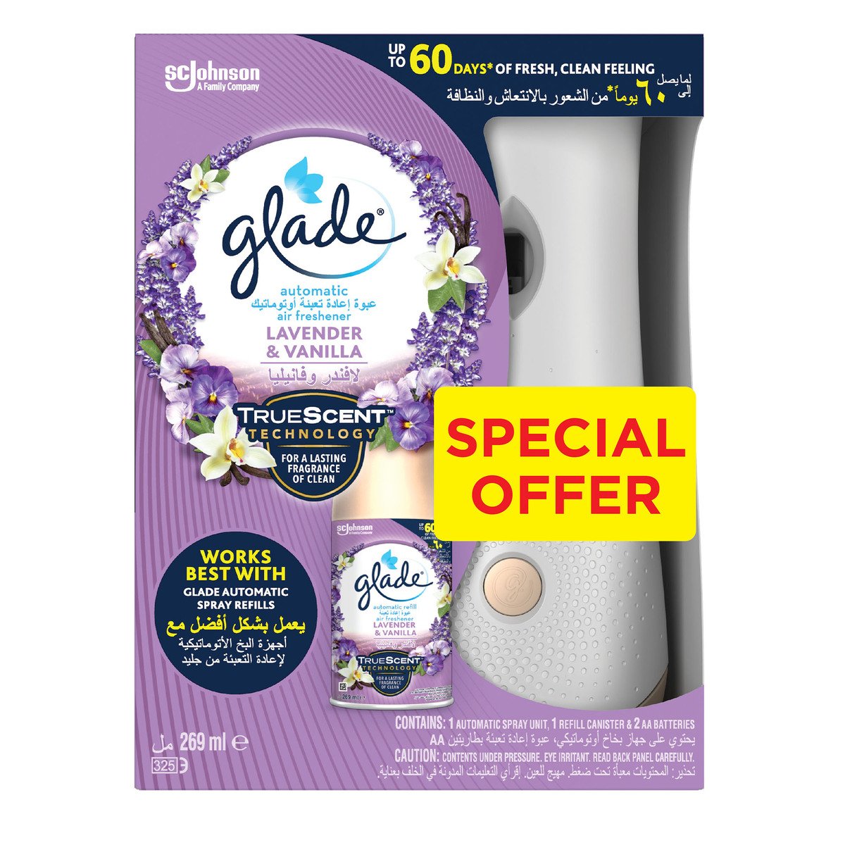 Glade by Brise Lavender and Jasmine sense and spray refill Order Online