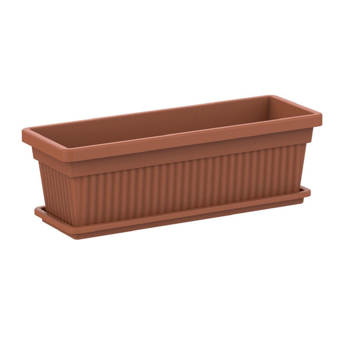 Cosmoplast Planter With Tray 18" TFPN01002