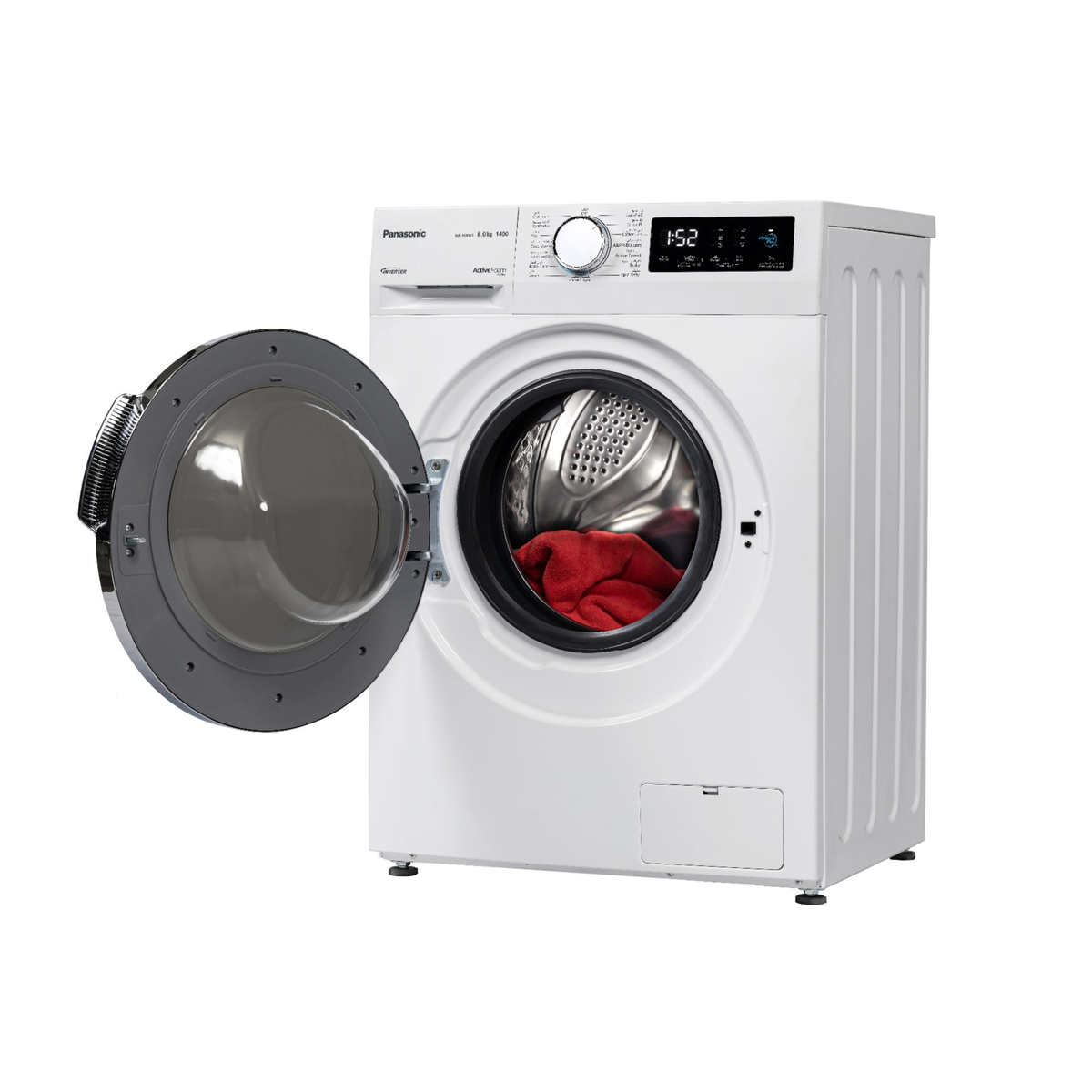 Panasonic Full Automatic Front Load Washing Machine, 8 kg, 1400 RPM, White, NA-16MG1WKW