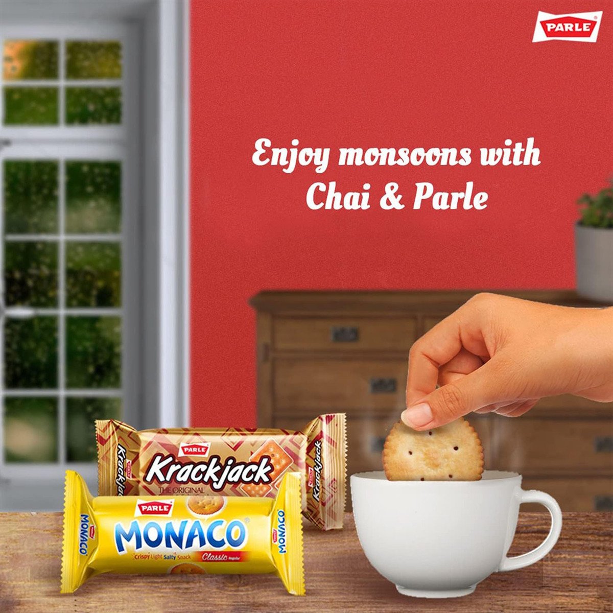 Parle Monaco Classic Biscuits Value Pack 10 x 63.3 g