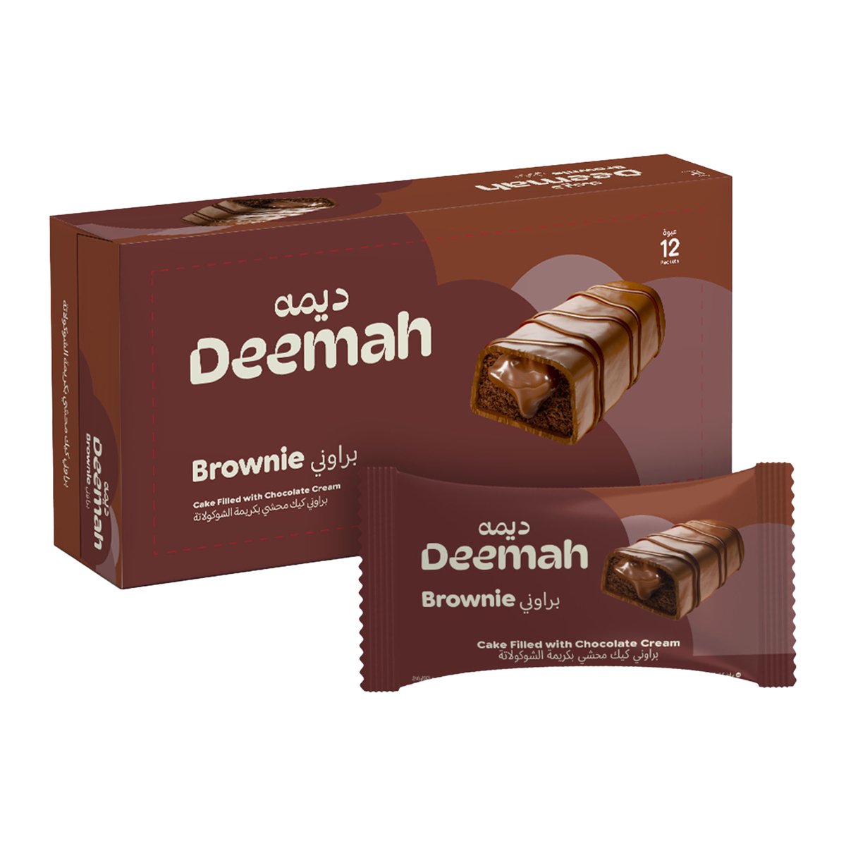 Deemah Brownie Cake With Chocolate Cream 37g