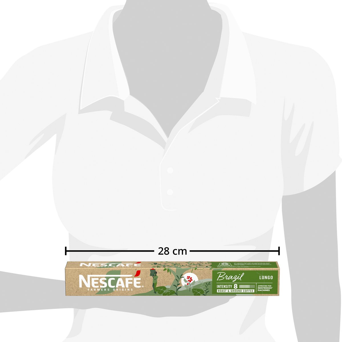 Nescafe Farmers Origins  Brazil  Lungo Intensity 8 Coffee Capsules 44 g