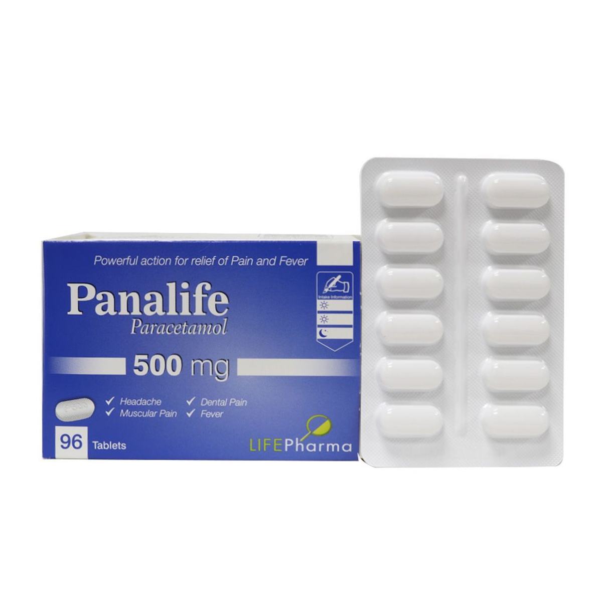 Panalife Paracetamol Tablet 500mg 96 pcs