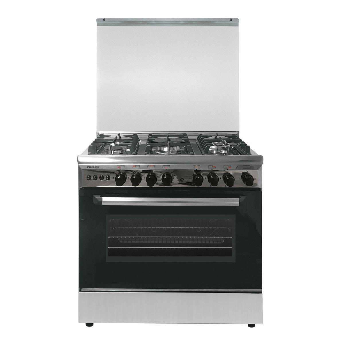 Nikai 5 Burner Gas Cooking Range, 60x80, Black, U6080KE