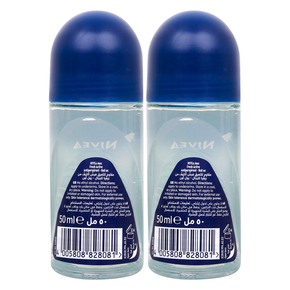 Nivea Men Fresh Active Roll-On Deodorant 2 x 50 ml