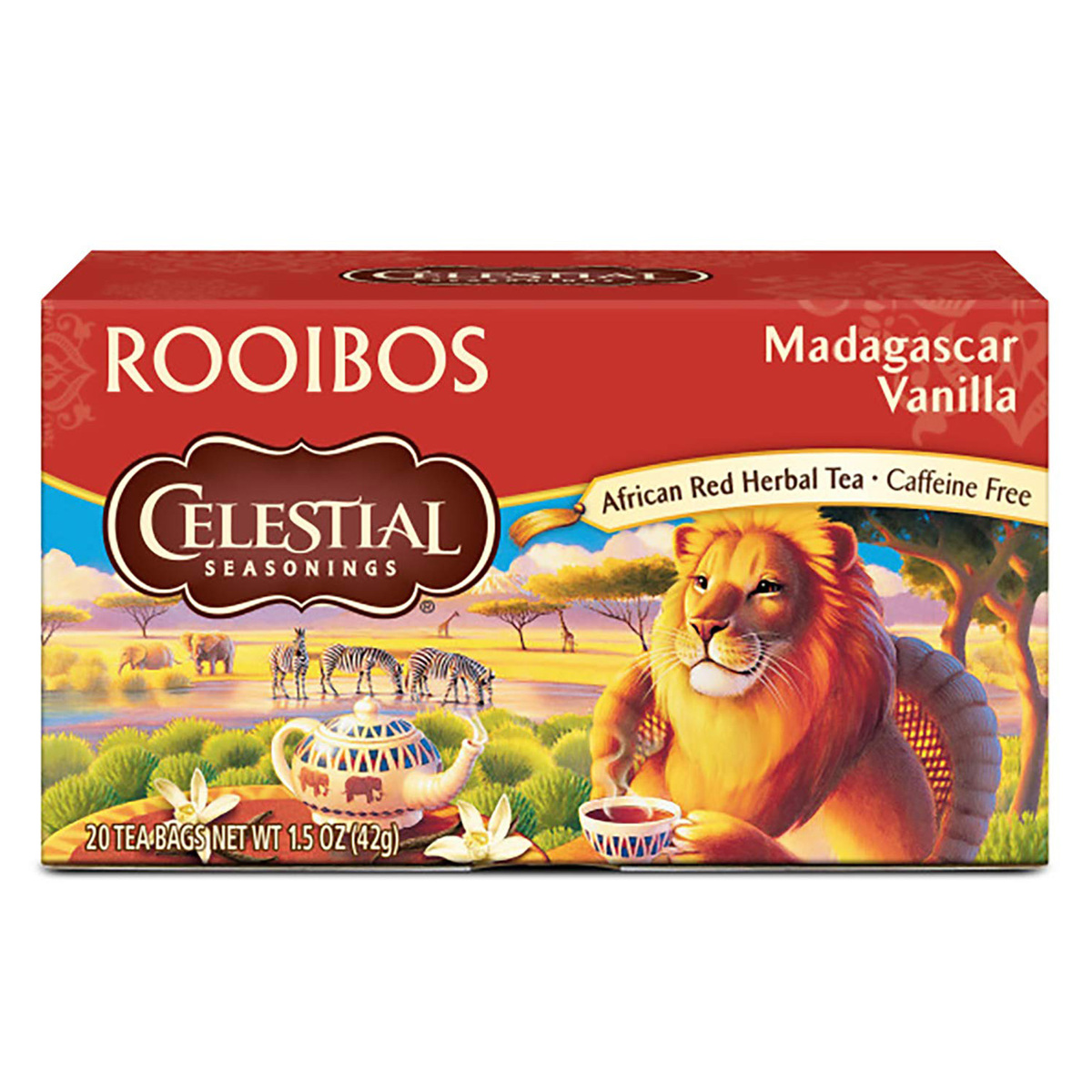 Celestial Seasonings Rooibos Madagascar Vanilla Tea 20 Teabags