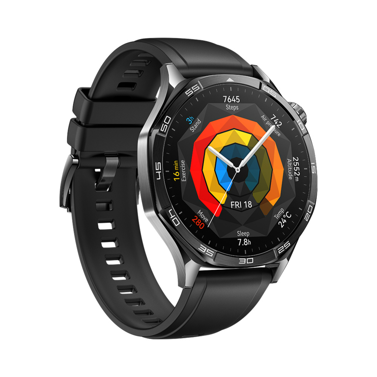 PRE-ORDER Huawei Watch GT 5 Smartwatch, Vili with Black Fluoroelastomer Strap