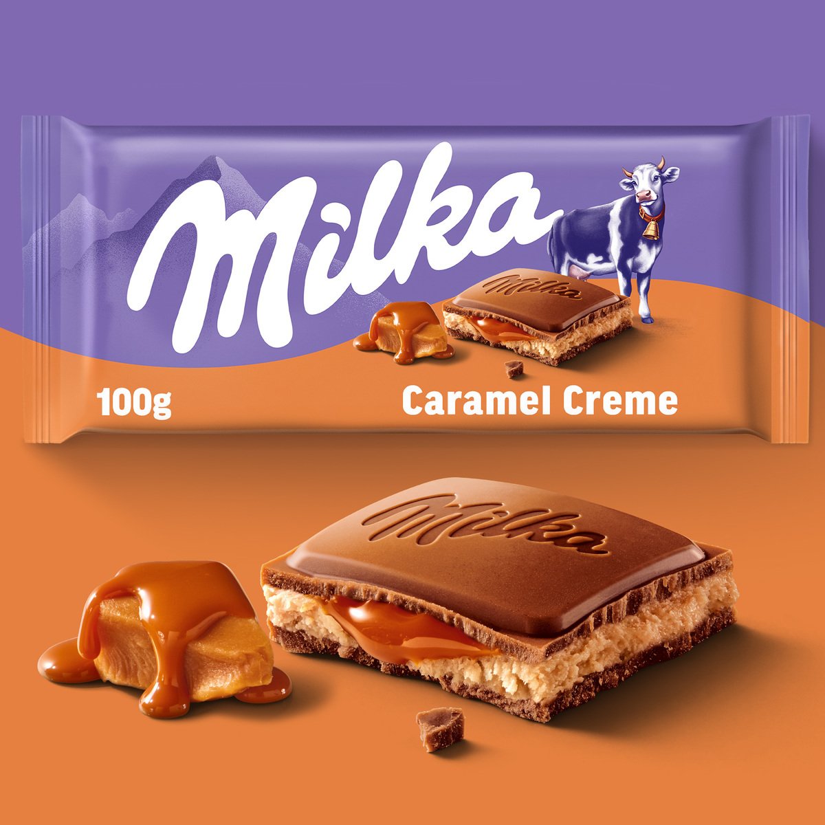 Milka Chocolate with Caramel and Milk Cream 100 g