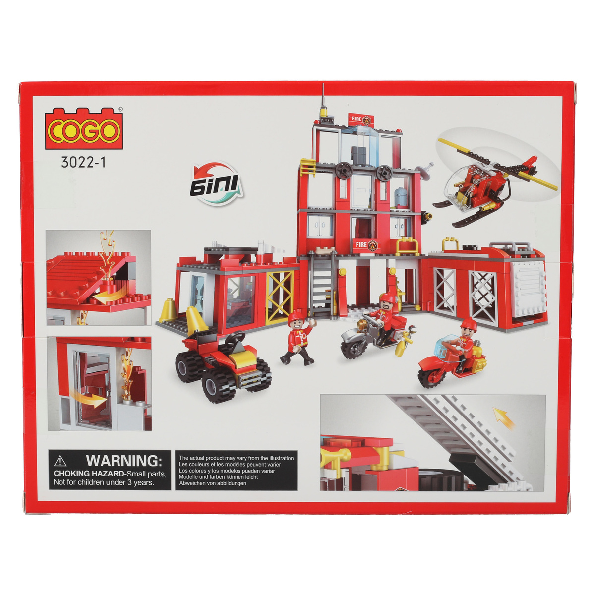 Skid Fusion Fire Rescue Truck Bricks 184pcs 3022-1