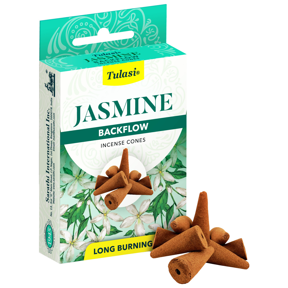 Tulasi Jasmine Incense Cones 10 pcs