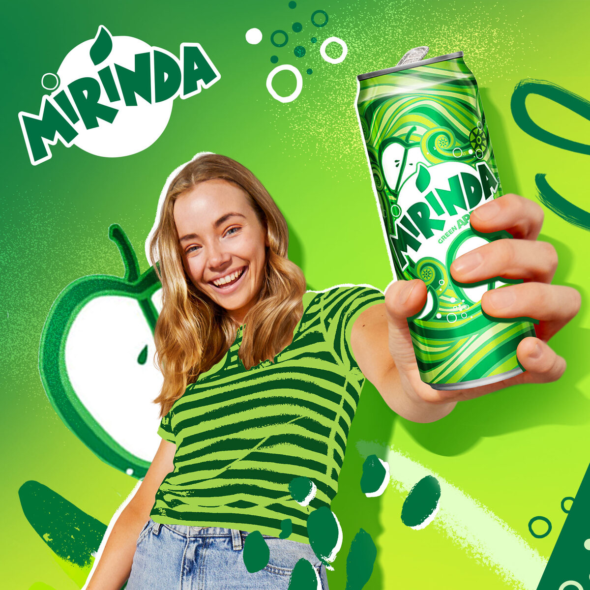 Mirinda Green Apple Can 24 x 330 ml