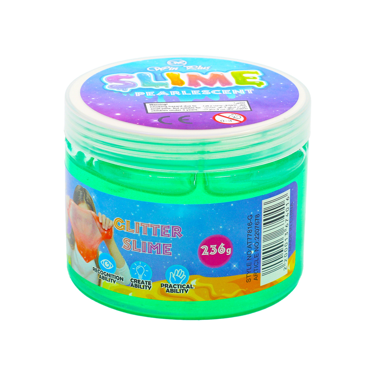 Win Plus Slime Clay Glitter AT77816-G 236 g