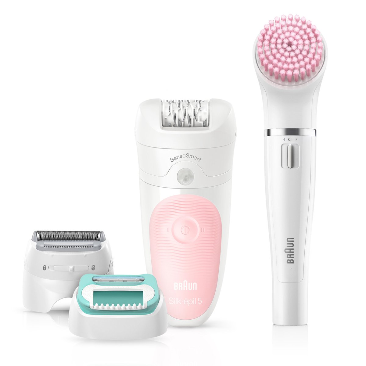 Braun Silk-epil SensoSmart Cordless Wet & Dry Epilator SES 5875 + Face Spa Brush