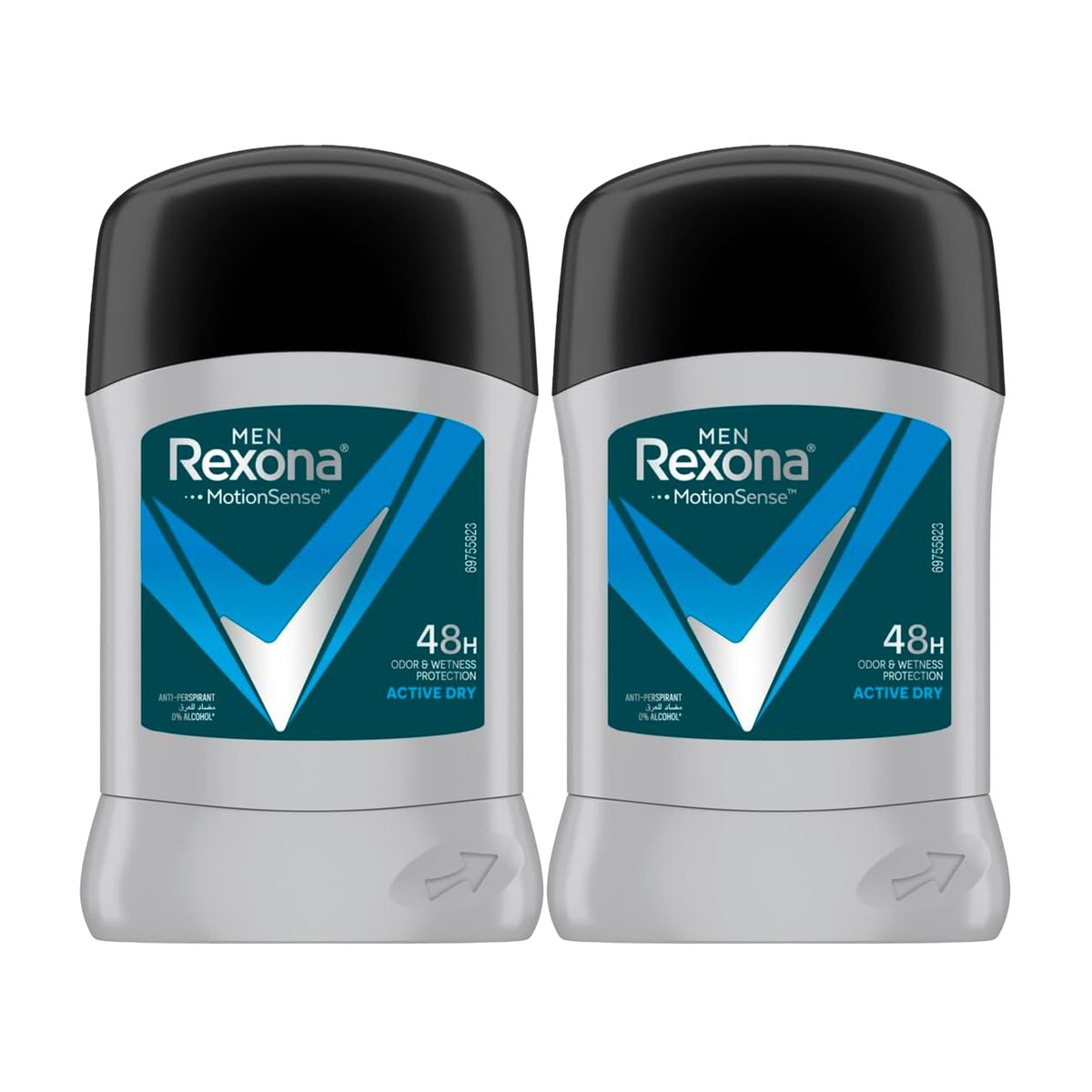 Rexona Motion Sense Active Dry Anti-Perspirant Stick For Men 2 x 40 g