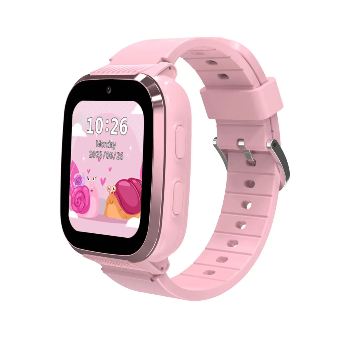 Porodo 4G Kids GPS 1.85 inches Smart Watch Junicare with Touch Display, 36 Hours Working Time, 3 Hours Charging Time, Video Calling-PD-LFST003 Pink