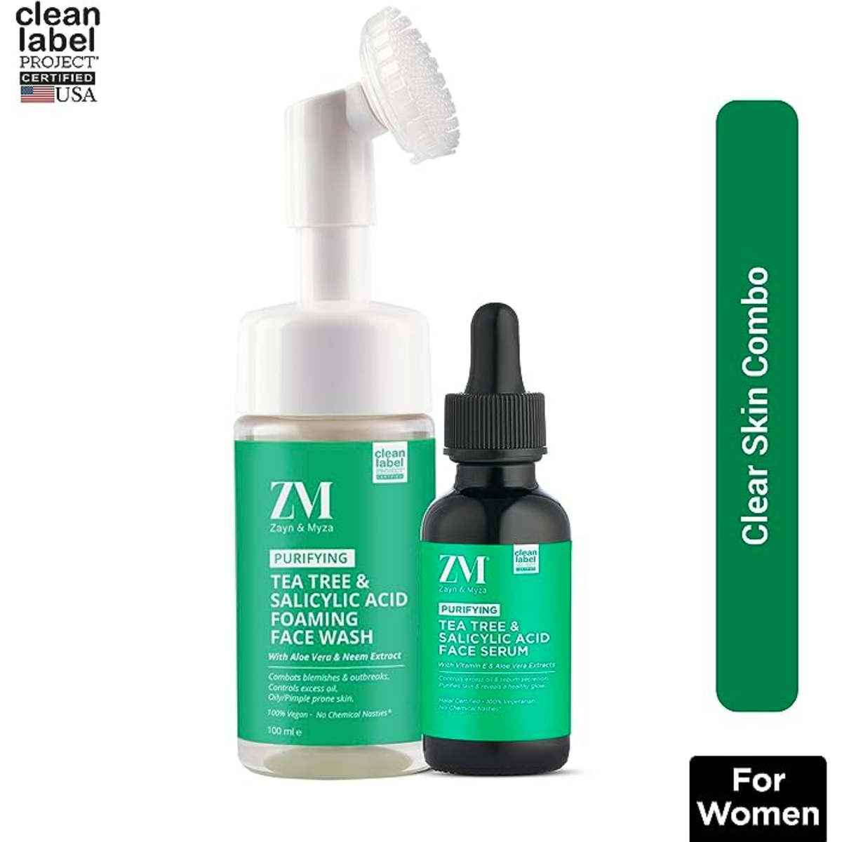 Zayn & Myza Tea Tree Women's Face Wash & Face Serum Anti-Pimple For Women Combo