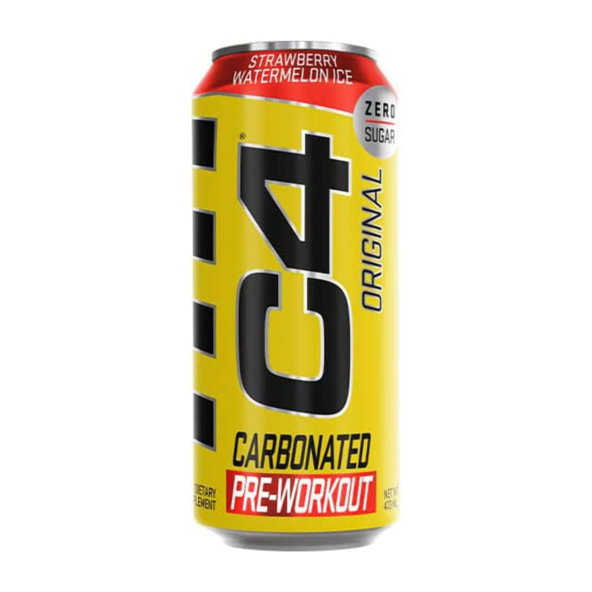 C4 Original Strawberry, Watermelon Ice Pre-Work Carbonated Energy Drink Zero Sugar 473 ml