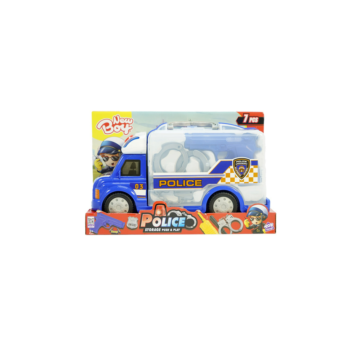 New Boy Police Storage Push & Play, 7 pcs, 697980